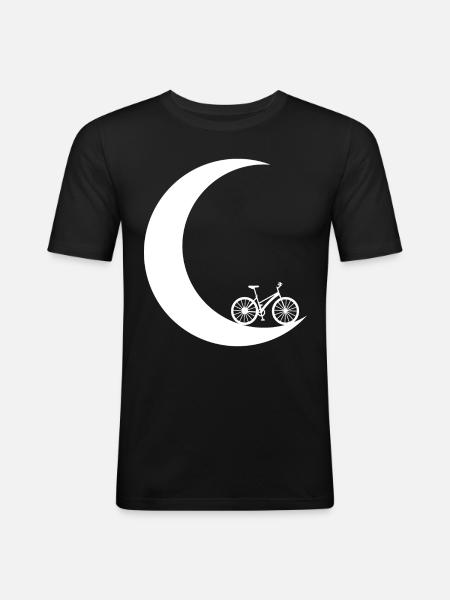 Crescent Moon - Cycling - - Men's Slim Fit T-Shirt - black