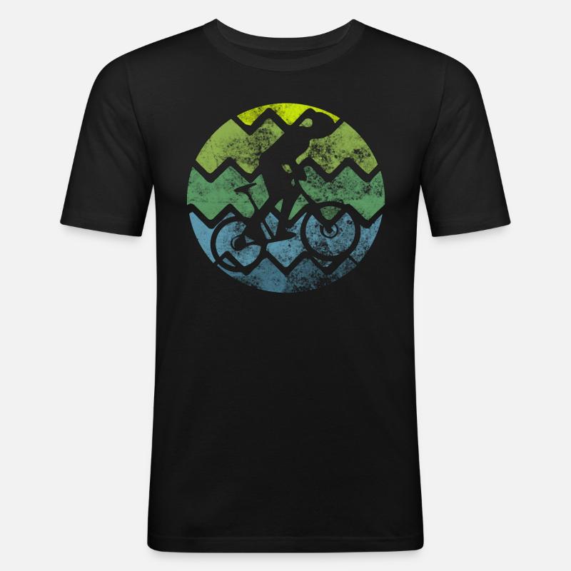 Rétro - Cyclisme - - T-shirt près du corps Homme - noir