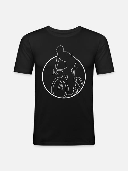 Circle - Cycling - (5) - Men's Slim Fit T-Shirt - black