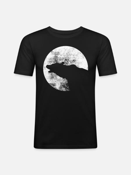 Moon - Bear - (2) - Men's Slim Fit T-Shirt - black