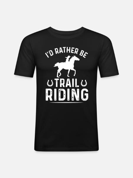 I would rather ride - Men's Slim Fit T-Shirt - black