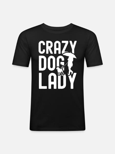 Dame folle - T-shirt près du corps Homme - noir