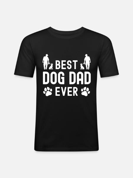 Best dog daddy ever - Men's Slim Fit T-Shirt - black