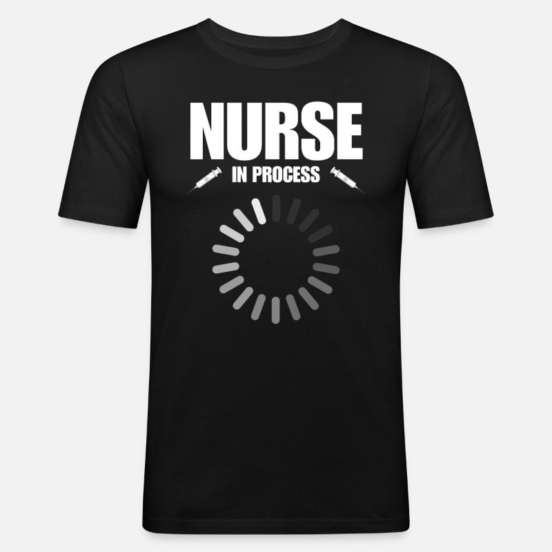 Nurse in process - Men's Slim Fit T-Shirt - black