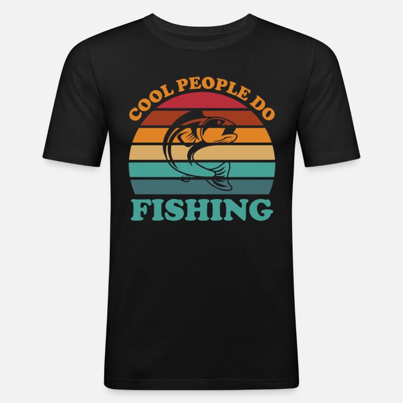 Cool People Fish 3 - - Men's Slim Fit T-Shirt - black