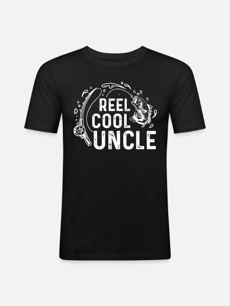 Reel Cool Uncle - Men's Slim Fit T-Shirt - black