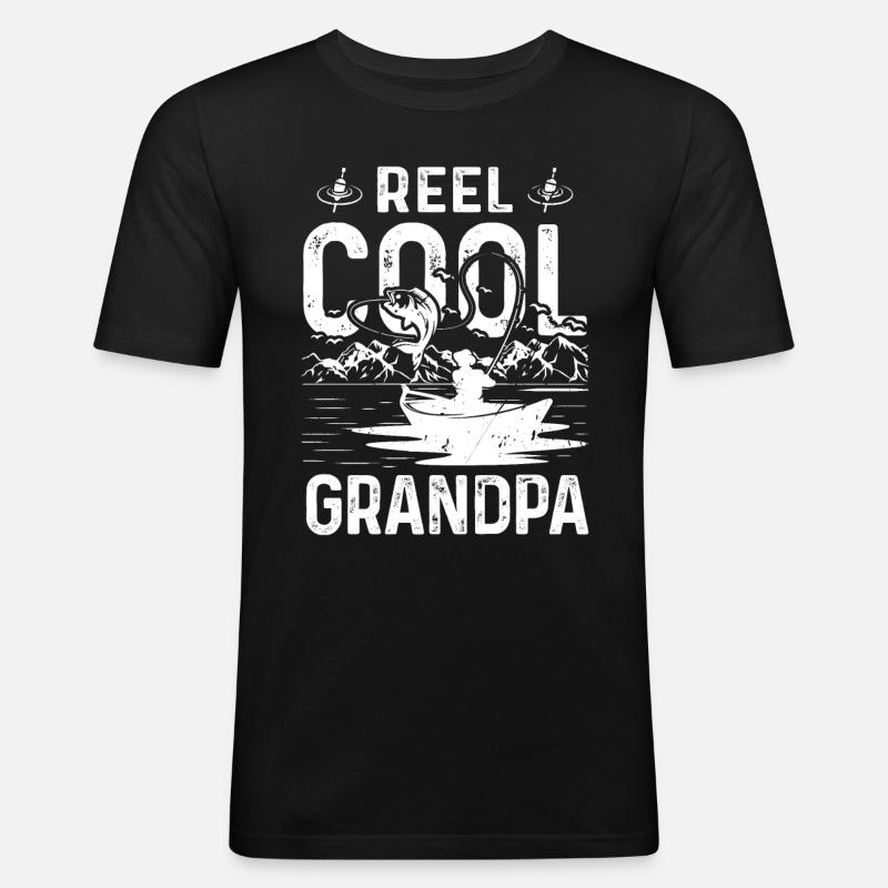 Roll Cool Grandpa - Men's Slim Fit T-Shirt - black