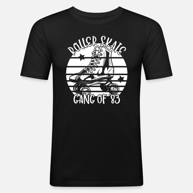 Rollschuhfahrer Rollerskates Rollschuh Gang 1983 - Männer Slim Fit T-Shirt - Schwarz