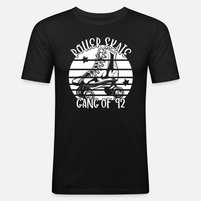 Rollschuhfahrer Rollerskates Rollschuh Gang 1992 - Männer Slim Fit T-Shirt - Schwarz