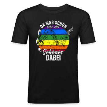 Sehr viel Schönes dabei Chorleiter Musiklehrer - Männer Slim Fit T-Shirt - Schwarz - Vorne - Nik (191cm)