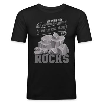 Geologie - Männer Slim Fit T-Shirt - Schwarz - Vorne - Nik (191cm)