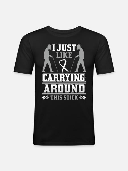 Blindheitsbewusstsein Gesetzlich Blind - Männer Slim Fit T-Shirt - Schwarz