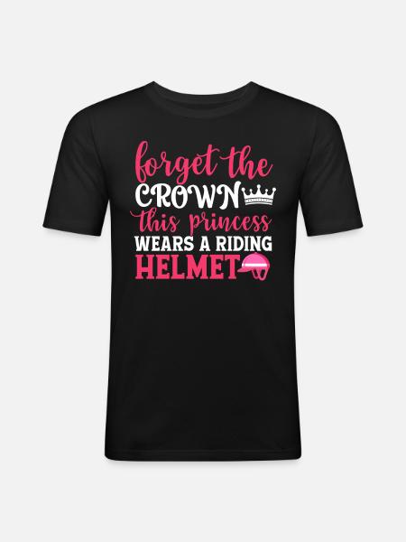 Cavalier d’équitation Princesse - T-shirt près du corps Homme - noir