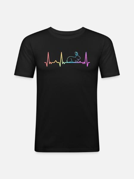 Rabbit Rabbit Rabbit Pet - Men's Slim Fit T-Shirt - black