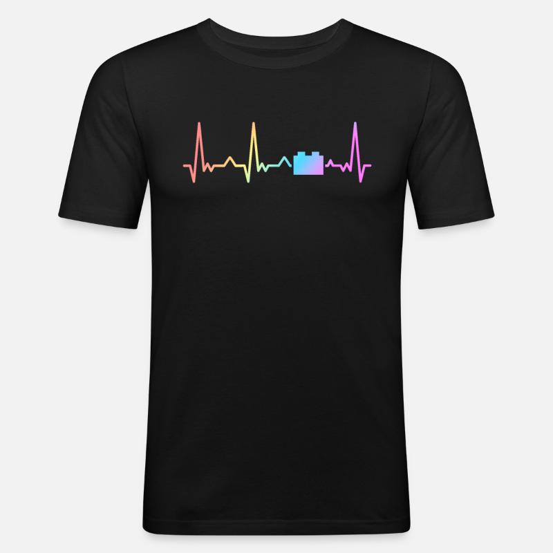 Brick Builder Master Builder Klemmbaustein - Männer Slim Fit T-Shirt - Schwarz