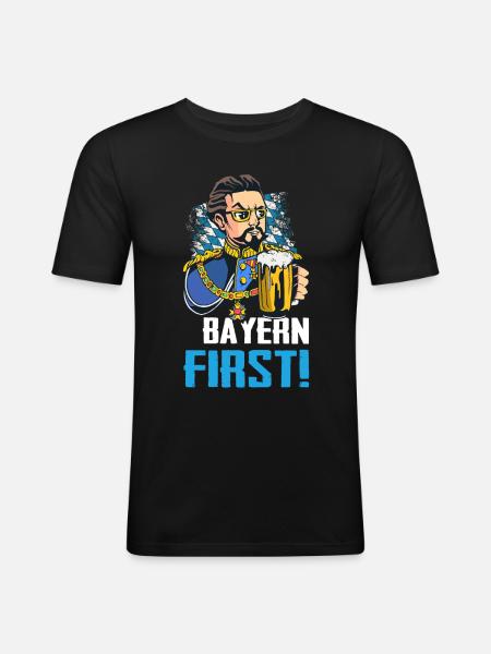 Free State of Bavaria Bavarian - Men's Slim Fit T-Shirt - black