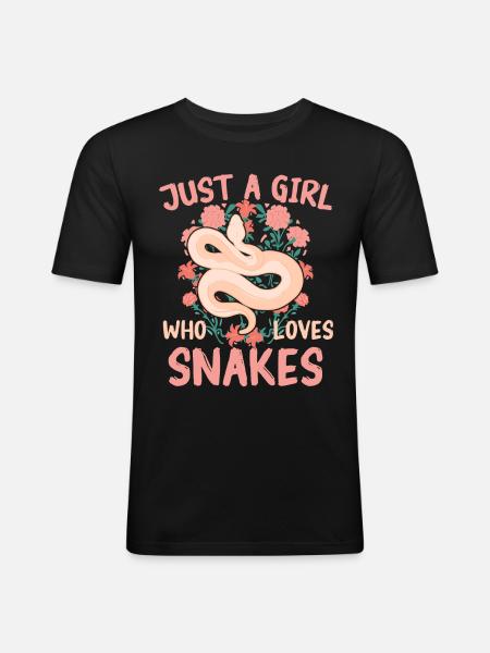 Snake, Snake, Animal - Men's Slim Fit T-Shirt - black