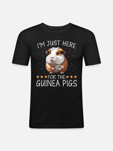 Guinea pig - Men's Slim Fit T-Shirt - black