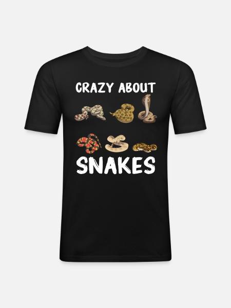 Snake, Snake, Animal - Men's Slim Fit T-Shirt - black