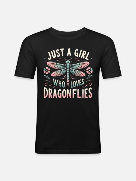 libellule libellules insectes nature - T-shirt près du corps Homme - noir
