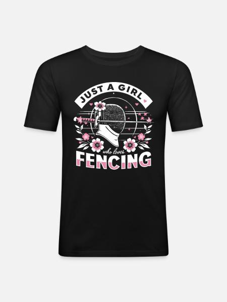 Fencing Fencers - Men's Slim Fit T-Shirt - black
