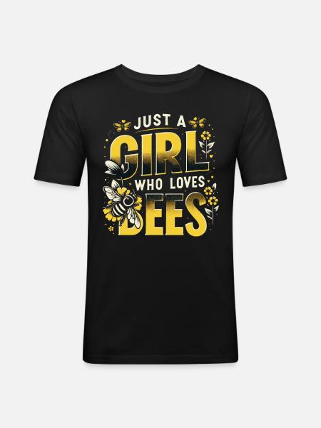 honey bee, beekeeper, bee, bee - Men's Slim Fit T-Shirt - black