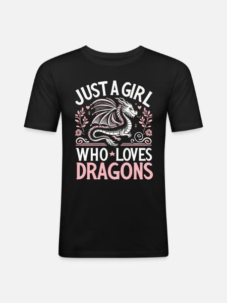 Dragon Mystic Dragon Fantasy - Men's Slim Fit T-Shirt - black