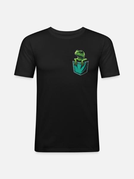Lizard Reptile Lizards Animal - Men's Slim Fit T-Shirt - black
