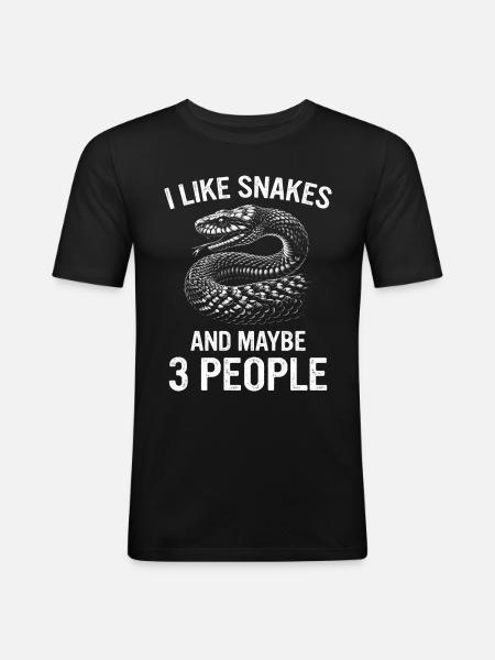 Snake, Snake, Animal - Men's Slim Fit T-Shirt - black