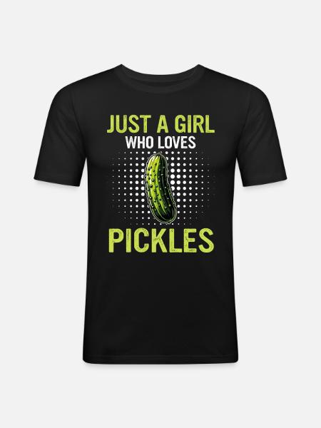 Cucumber, Pickle, Pickle, Food Dill - Men's Slim Fit T-Shirt - black