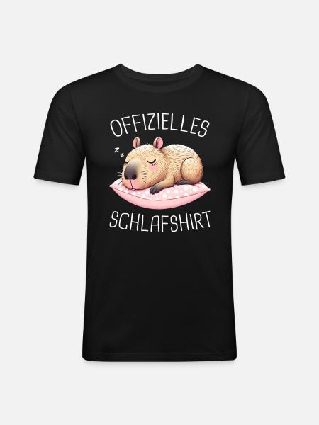 Capybara Wasserschwein Capybaras - Men's Slim Fit T-Shirt - black