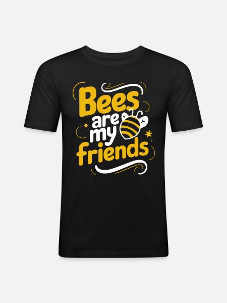 honey bee, beekeeper, bee, bee - Men's Slim Fit T-Shirt - black