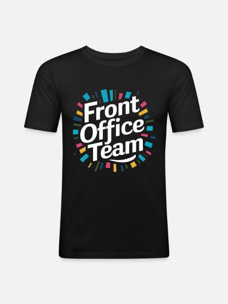 Front Office School Secretary - Men's Slim Fit T-Shirt - black