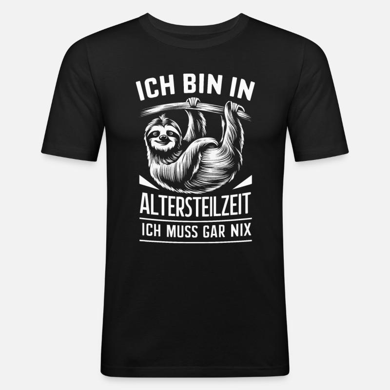 Altersteilzeit ATZ - Männer Slim Fit T-Shirt - Schwarz