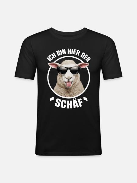 Får Får Fårebesætning Gård Landmand Hyrde - Herre Slim Fit T-Shirt - sort