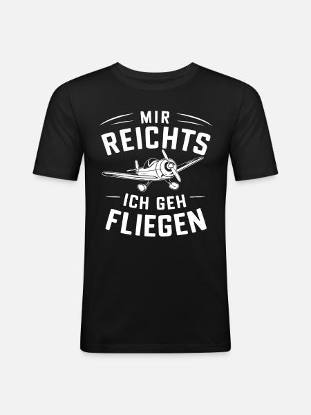 Pilot Pilots Airplane Flying Aviation - Men's Slim Fit T-Shirt - black