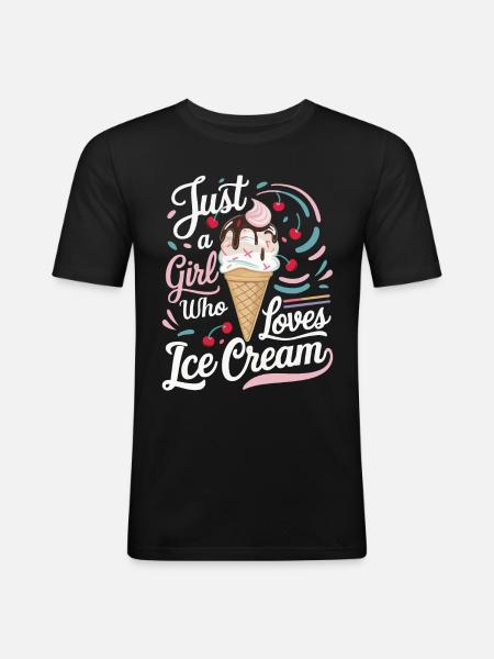 Ice Cream Sweets Ice Cream - Men's Slim Fit T-Shirt - black
