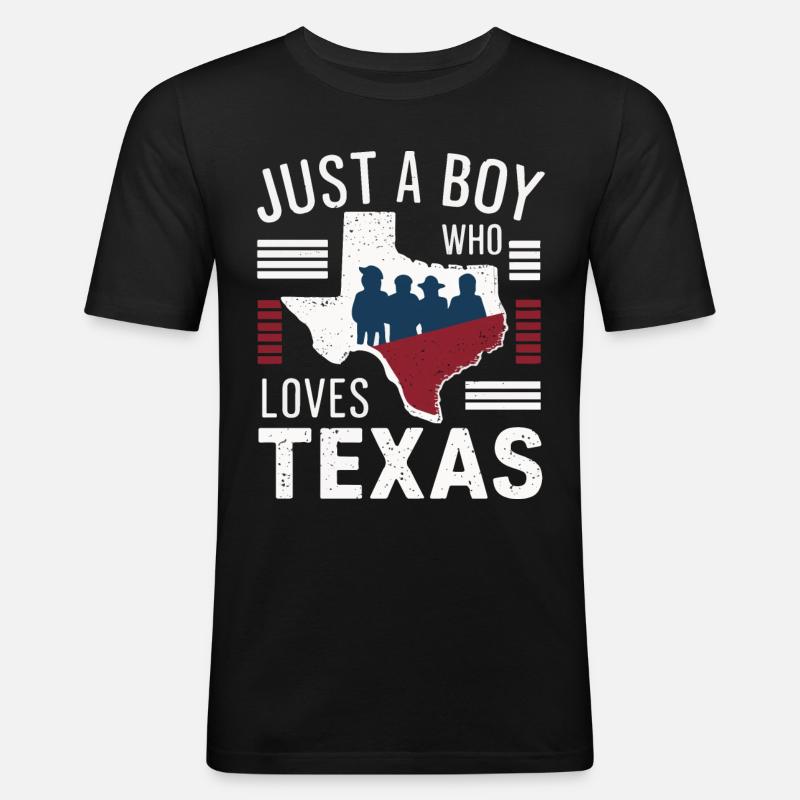 Texas State Texans Texas - Men's Slim Fit T-Shirt - black