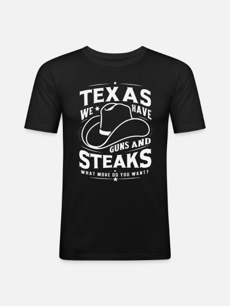 Texas State Texans Texas - Men's Slim Fit T-Shirt - black