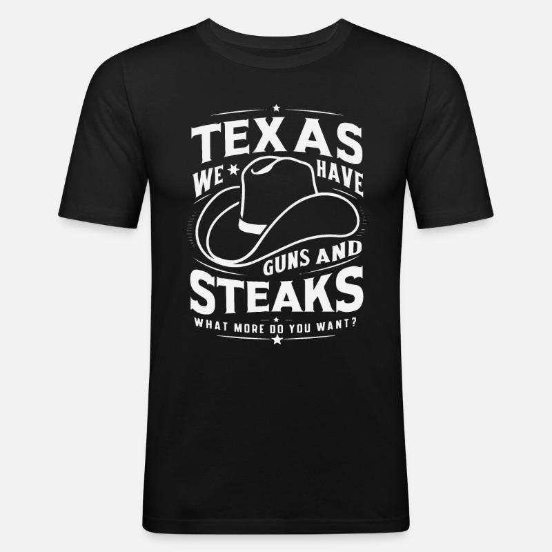 Texas State Texans Texas - Men's Slim Fit T-Shirt - black