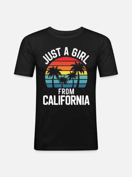 California USA America - Men's Slim Fit T-Shirt - black