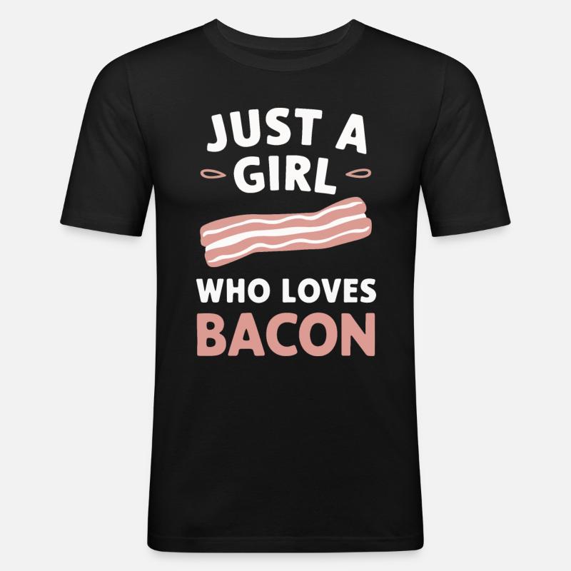 Bacon Petit-déjeuner Bacon - T-shirt près du corps Homme - noir
