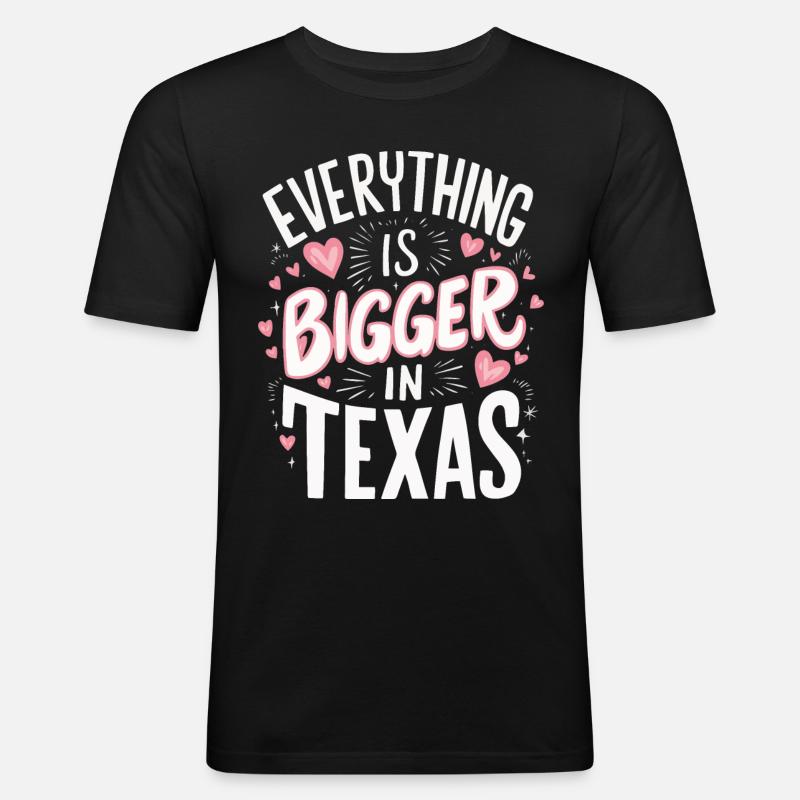 Texas State Texans Texas - Men's Slim Fit T-Shirt - black