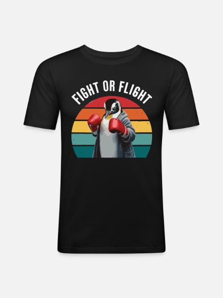 Penguin Penguins Animal - Men's Slim Fit T-Shirt - black