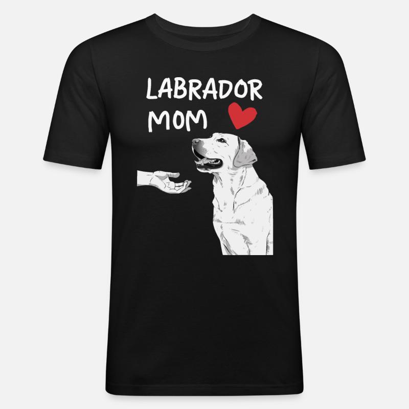 Labrador Hund - Männer Slim Fit T-Shirt - Schwarz