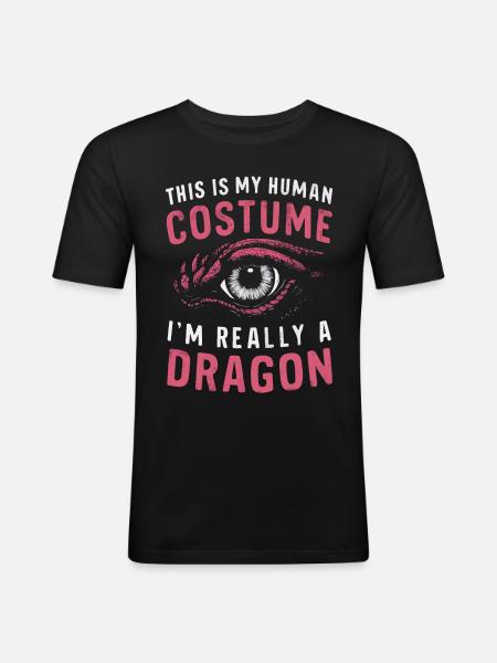 Dragon Mystic Dragon Fantasy - Men's Slim Fit T-Shirt - black