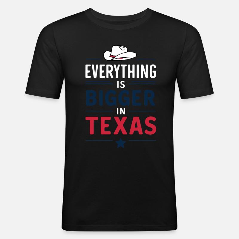 Texas State Texaner Texas - Männer Slim Fit T-Shirt - Schwarz