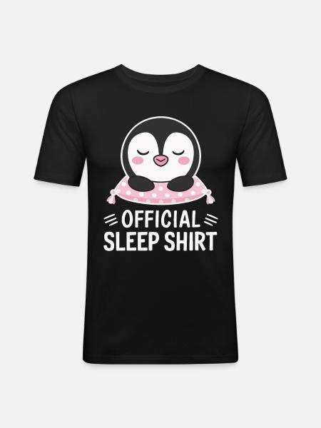 Pinguin Pinguine Tier - Männer Slim Fit T-Shirt - Schwarz