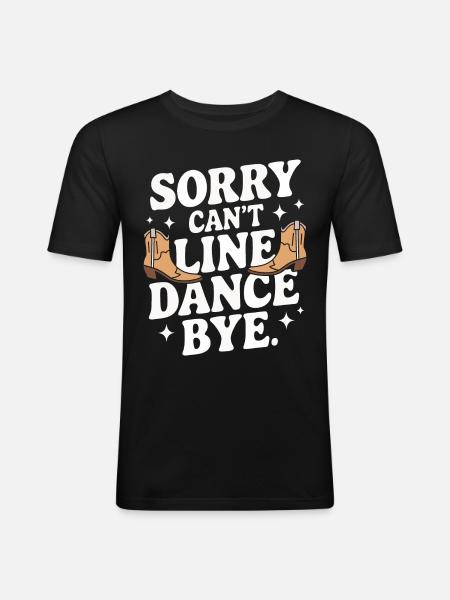 Line Dancing Dancing Dancers - Men's Slim Fit T-Shirt - black