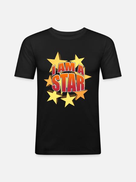 I am a star - Men's Slim Fit T-Shirt - black